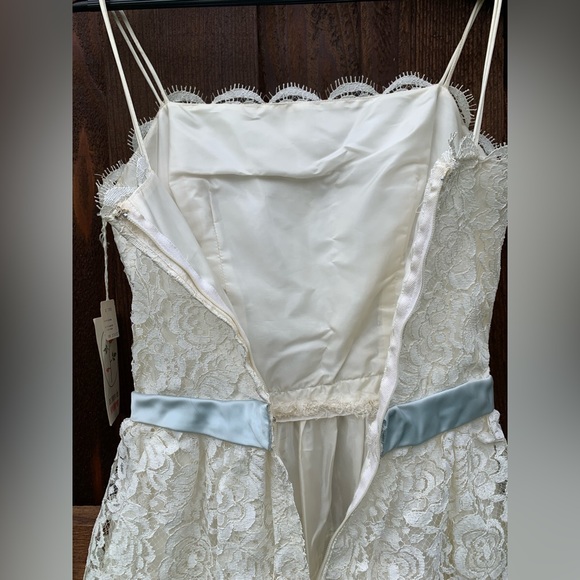 Vintage 70’s Layered Lace Dress Sz 13 - Picture 5 of 14